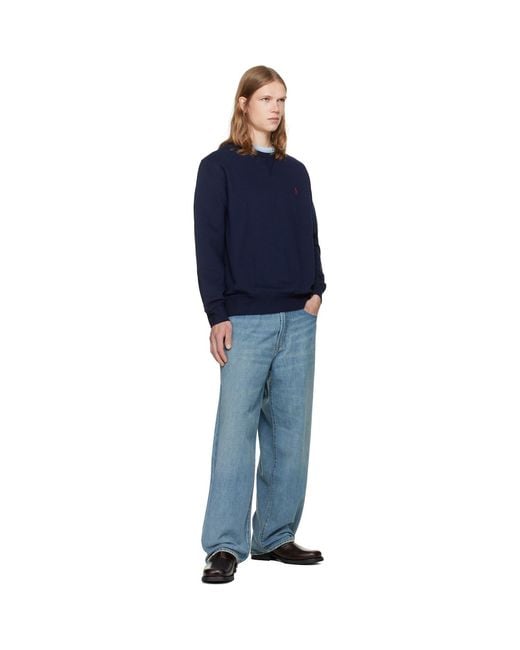 Polo Ralph Lauren Blue 'The Rl Fleece' Sweatshirt for men