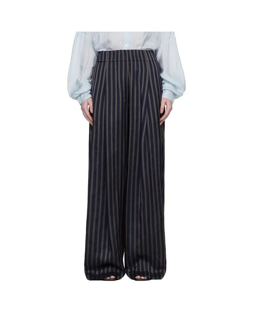 Dries Van Noten Black Drawstring Trousers