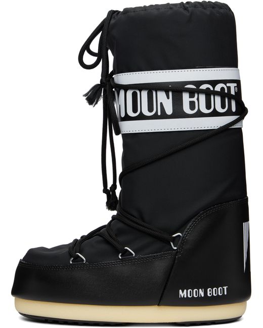 Moon Boot Black Icon Nylon Boots for men