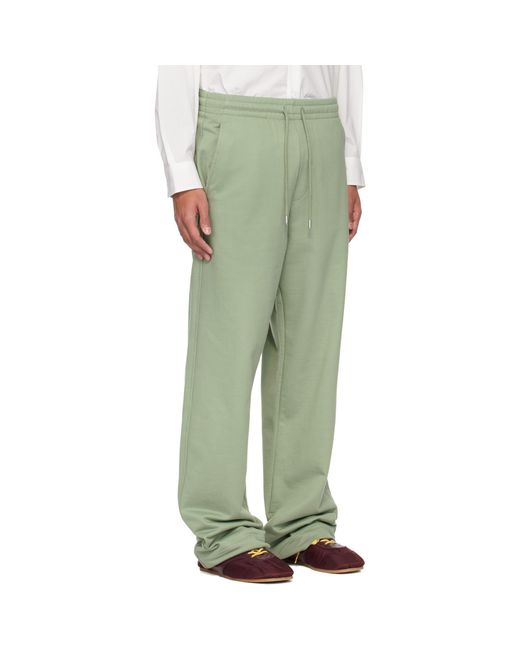 Dries Van Noten Green Drawstring Sweatpants for men