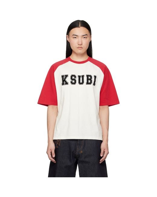 Ksubi Red '99' Biggie Raglan S/S T-Shirt for men