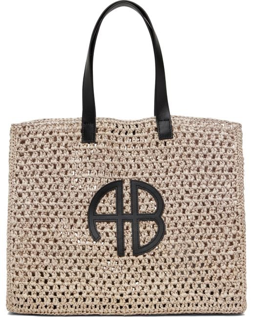 Anine Bing Natural Large Rio Tote