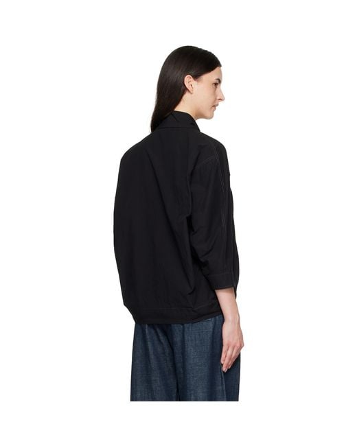 Lemaire Black Scarf Blouse