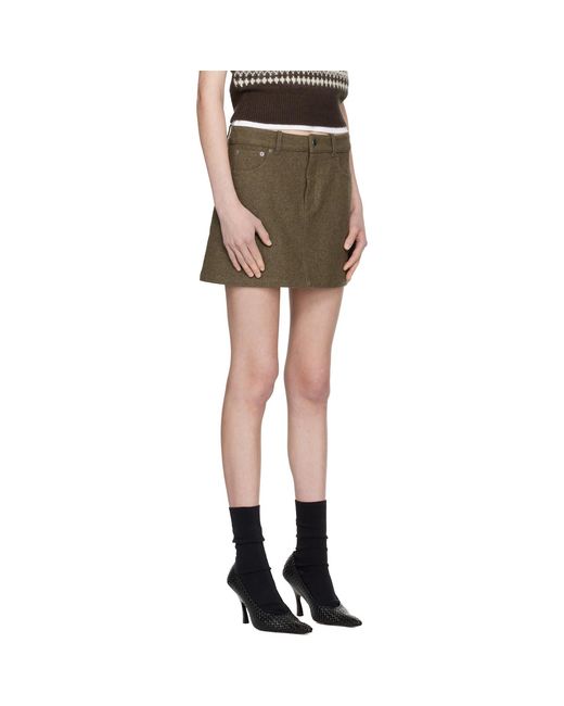 Minijupe Verte A.P.C. en coloris Black