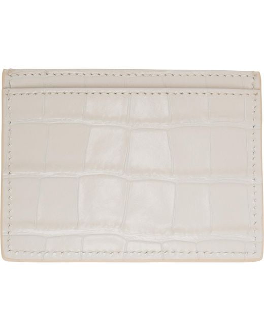 Vivienne Westwood White Off- Flat Card Holder for men