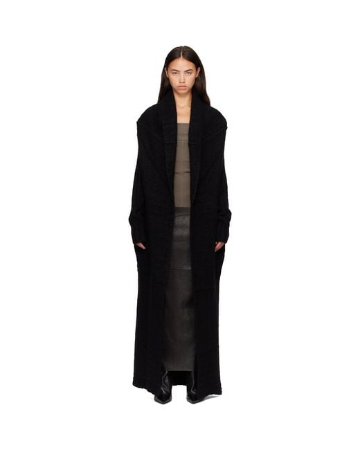 Rick Owens Black Tower Dafne Robe Cardigan