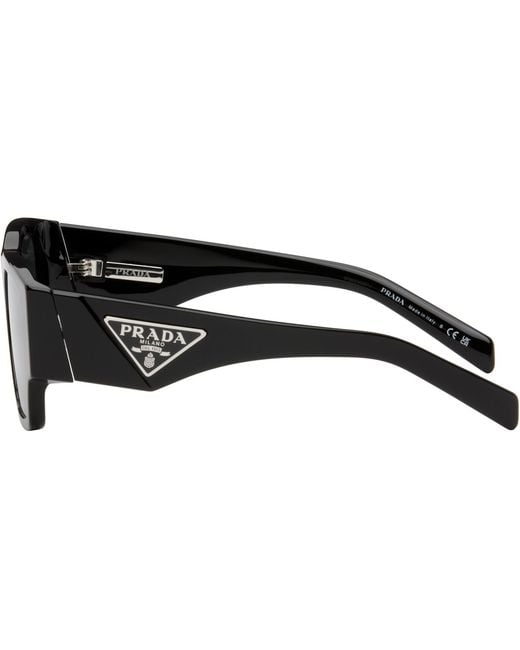 Prada Black Triangle Logo Sunglasses for men