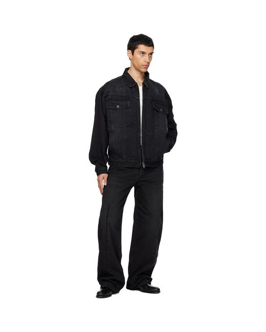 Vetements Black Cut Cross Jeans for men