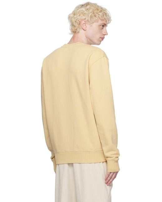 AMI Natural Yellow Ami De Cœur Sweatshirt for men