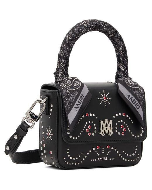 Amiri Black Micro Ma Stud Bag