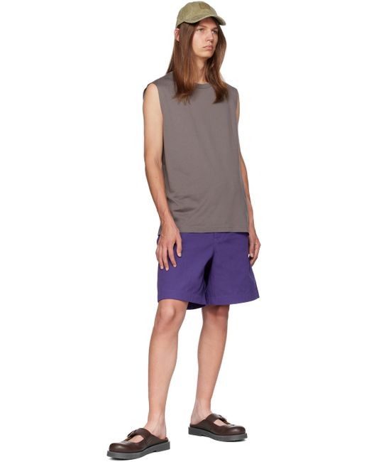 Acne Purple Three-pocket Shorts for men