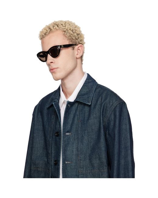 Loewe Black Mini Anagram Cat-Eye Sunglasses for men