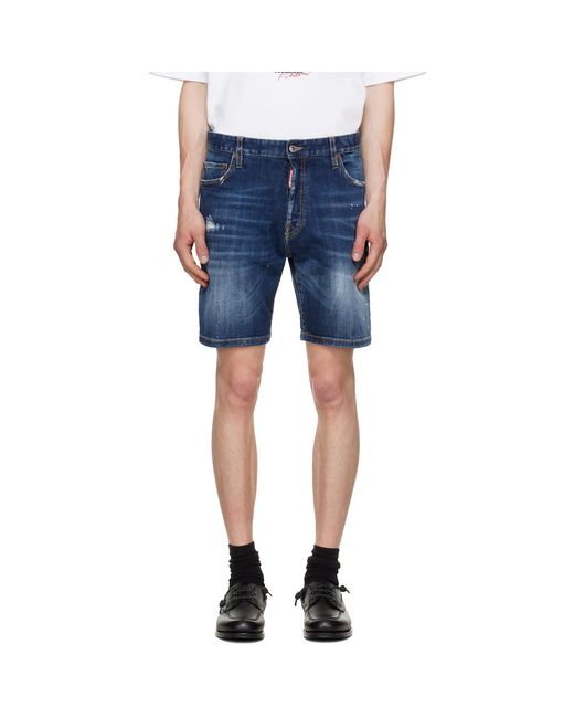 DSquared² Blue Marine Denim Shorts for men