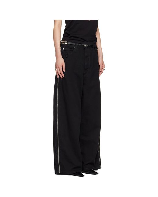 Lu'u Dan Black Side Zip Jeans