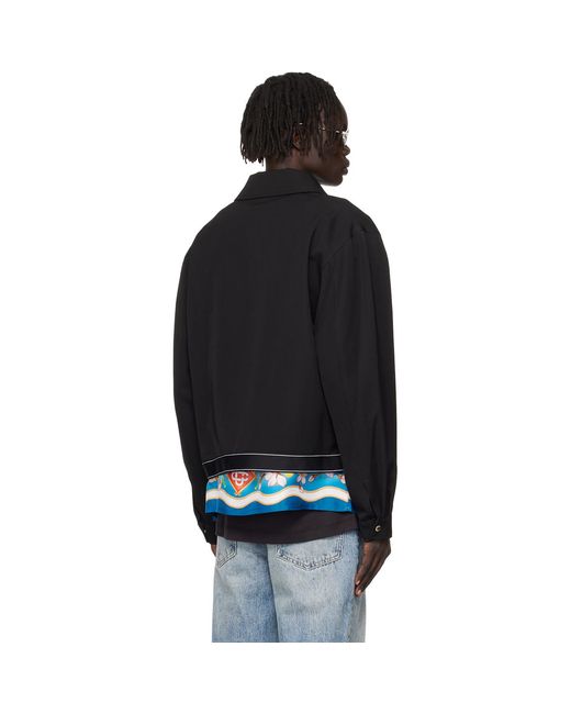 Casablanca Black Sports Tailoring Jacket for men