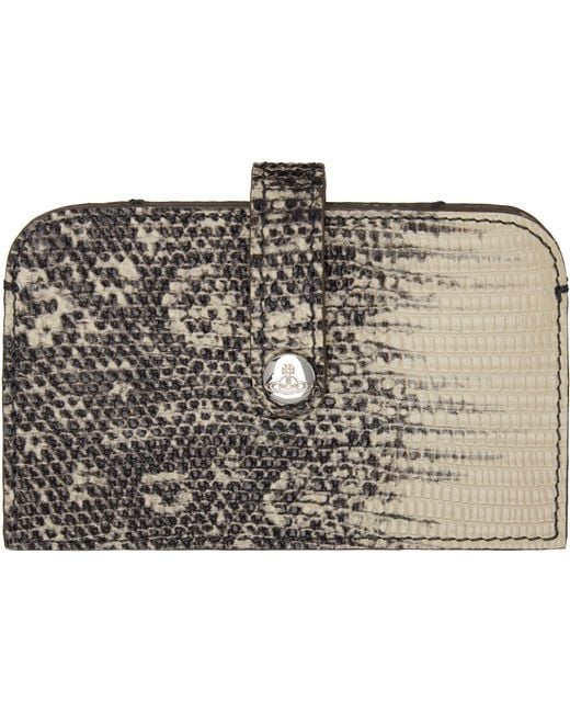 Vivienne Westwood Metallic Off- Accordion Card Holder for men