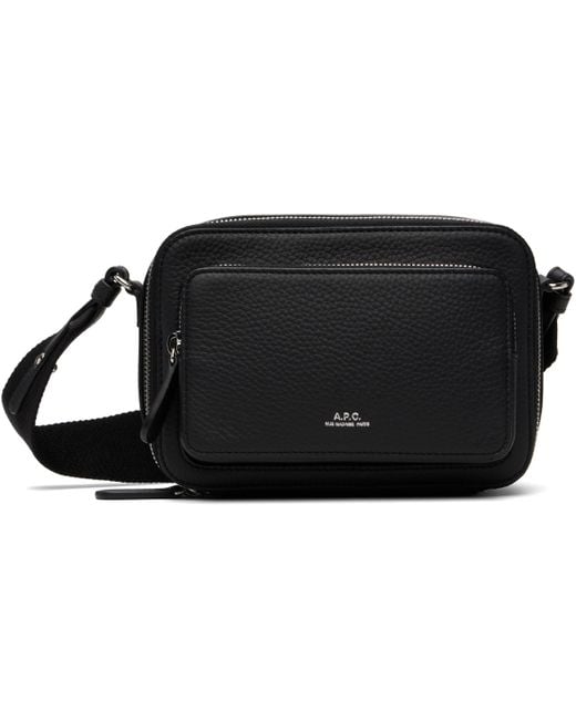 A.P.C. Black Sofo Camera Bag for men