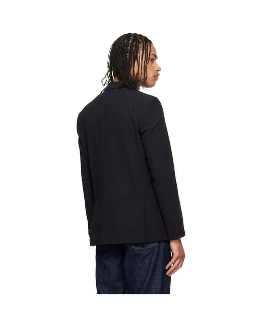 HUGO Black Double-Breasted Blazer for men