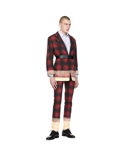 Maison Margiela Black & Red Skinny Jeans for men
