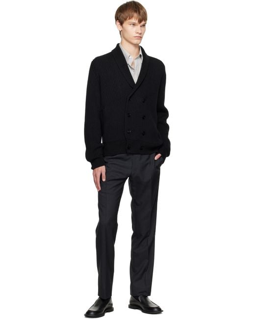 Pantalon Shelton Gris En Toile Tom Ford pour homme en coloris Black