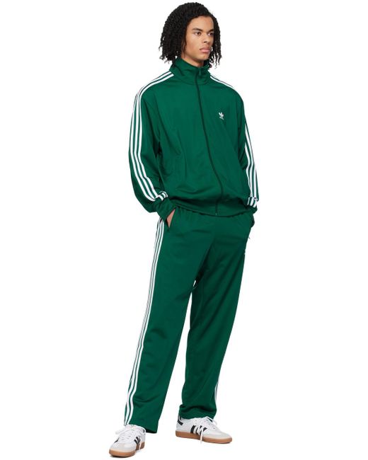 Adidas Originals Green Firebird Track Pants for men