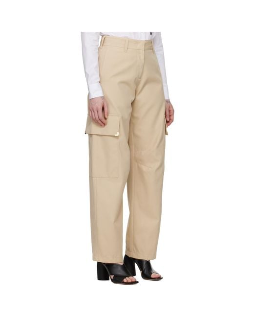Palm Angels Natural Pocket Trousers
