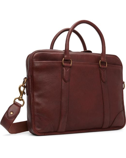 Polo Ralph Lauren Brown Heritage Leather Messenger Bag for men