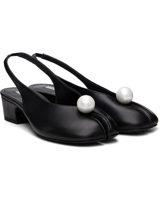 Sandy Liang Black Pearl Slingback 40 Heels