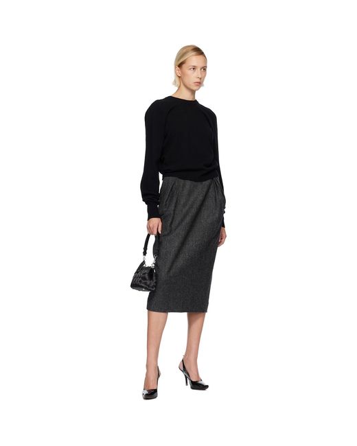 Maison Margiela Black Wool Knit Sweater