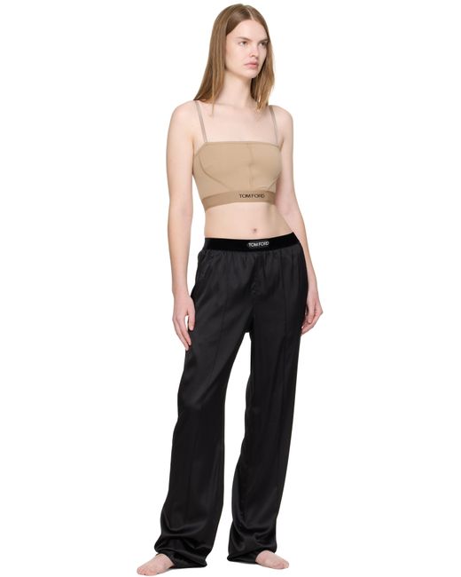 Pantalon De Détente Noir En Satin Extensible De Soie Tom Ford en coloris Black