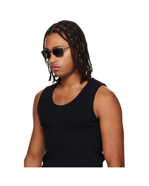 Burberry Gray Rectangular Sunglasses for men