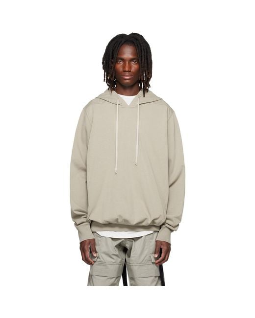 Rick Owens Gray Tower Oversized Hoodie for men