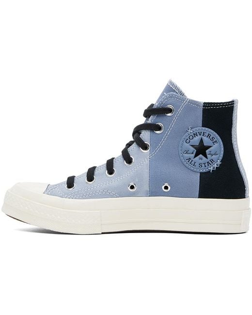 Converse Black Blue & Navy Chuck 70 Patchwork Suede High Top Sneakers for men