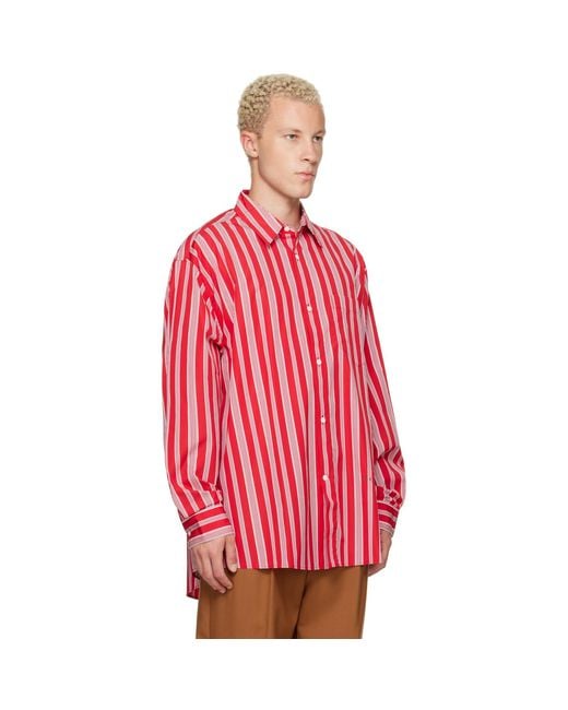 Marni Red Striped Shirt for men