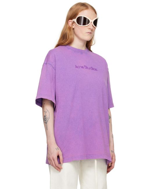 Acne パープル フェード Tシャツ Purple
