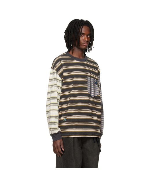 Song For The Mute Black Oversized Crew Neck Pullover T-Shirt for men