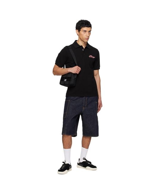 KENZO Black Paris Crossbody Bag for men