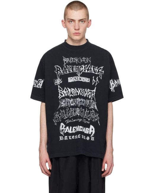 メンズ Balenciaga Diy Metal Tシャツ Black
