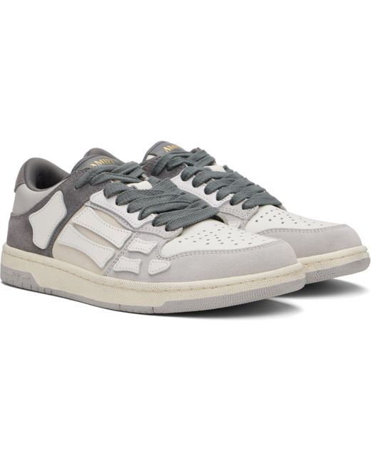 Amiri Black Distressed Skel Top Low Sneakers for men