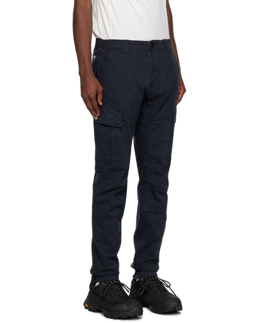 Pantalon cargo bleu marine à coupe ergonomique C P Company pour homme en coloris Blue