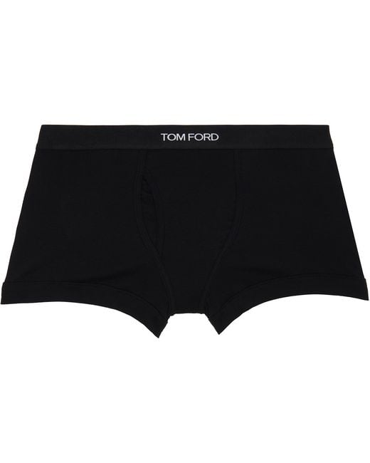 Tom Ford Black Two-Pack Cotton Boxer Briefs for men