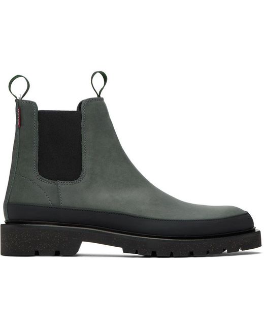 PS by Paul Smith Gray Geyser Chelsea Boots in Black for Men | Lyst