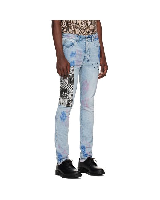 Ksubi Blue Chitch 'The Streets Kolor' Jeans for men