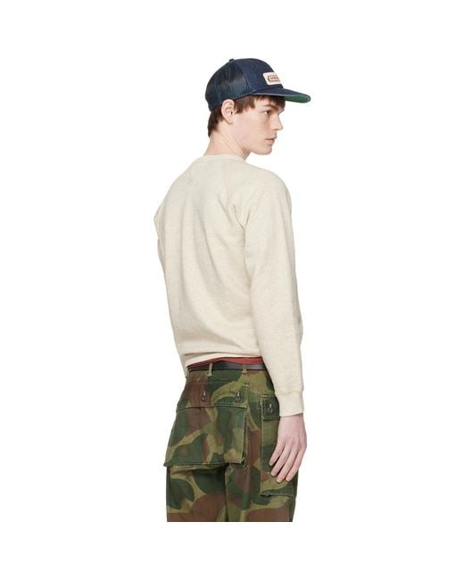 RRL Black Logo Fleece Sweatshirt for men