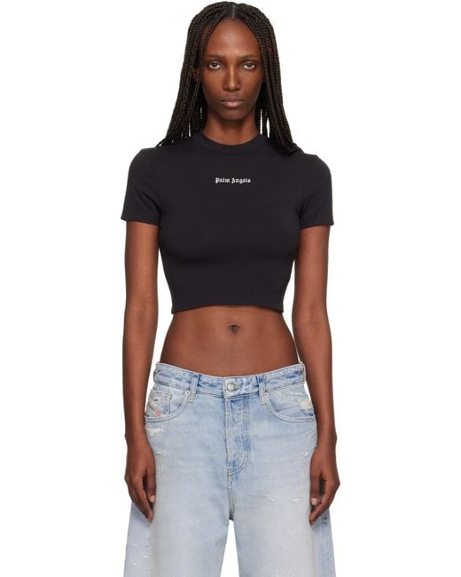 Palm Angels Black Classic Logo Baby T-Shirt