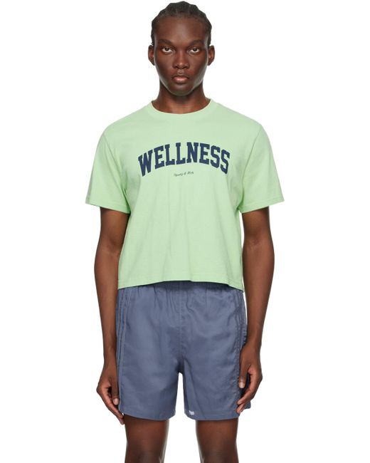 Sporty & Rich Green 'Wellness' Ivy T-Shirt for men