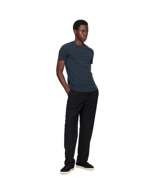 Tom Ford Blue Cotton Stretch Jersey T-Shirt for men