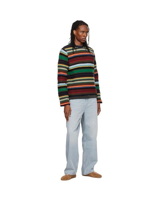 Sacai Black Mix Knit Sweater for men