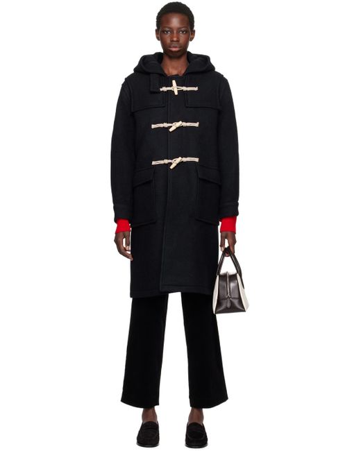 NOTHING WRITTEN Black Classic Duffle Coat