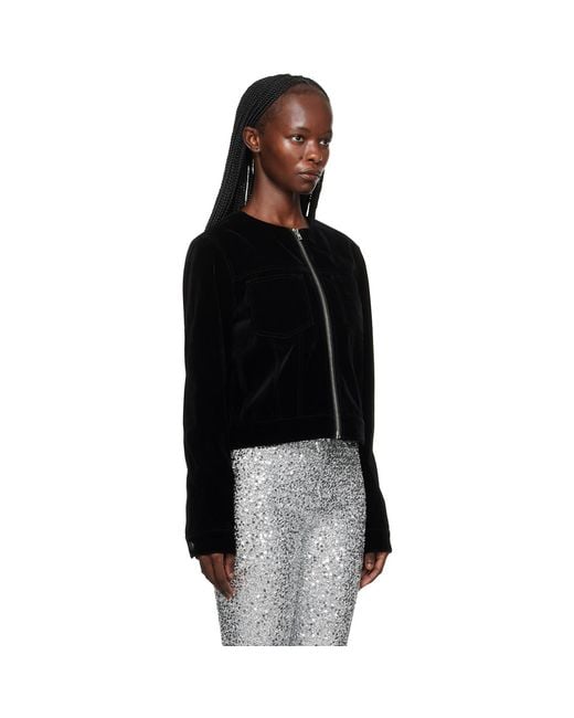 we11done Black Collarless Jacket